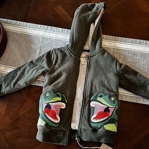 Mini Boden 6-7 T-Rex Sweatshirt.